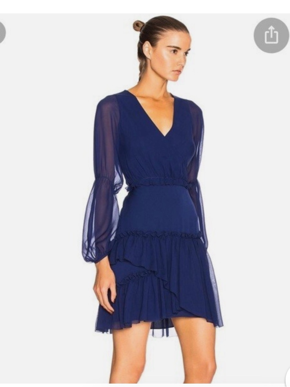 3.1 Phillip Lim  100 %  Silk -Sleeve Ruffle Mini Dress 0